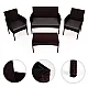 Dark brown garden furniture set