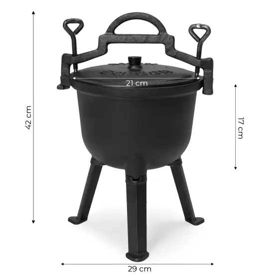 Emalizuotas ketaus katilas (5 l) su stovu MultiGarden
