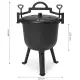 Emalizuotas ketaus katilas (8 l) su stovu MultiGarden