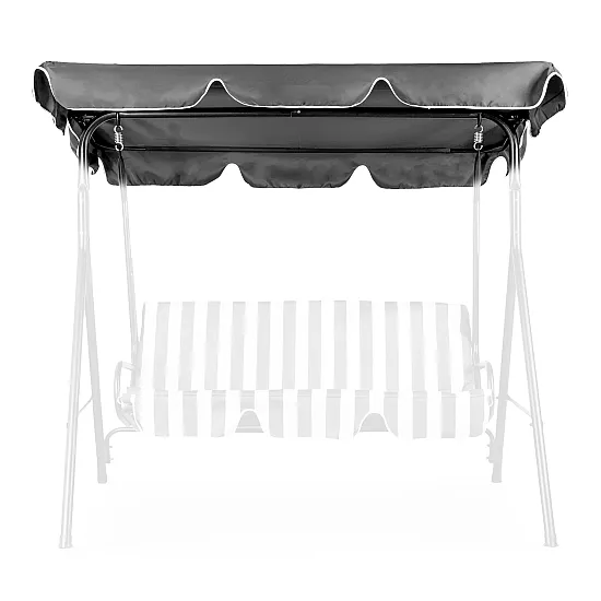 Sodo sūpynių stogelis 200 x 120 cm pilkos spalvos MultiGarden