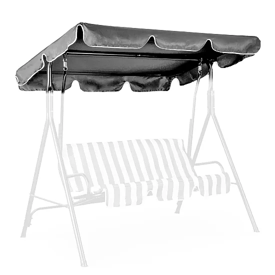 Sodo sūpynių stogelis 200 x 120 cm pilkos spalvos MultiGarden