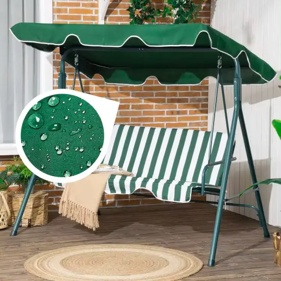 Sodo sūpynių stogelis 200 x 120 cm žalios spalvos MultiGarden