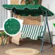Sodo sūpynių stogelis 200 x 120 cm žalios spalvos MultiGarden