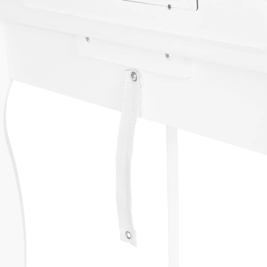 Didelis baltas mergaičių tualetinis staliukas su veidrodžiu Vaikų baldai ECOTOYS