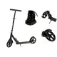 Sulankstomas juodas miesto paspirtukas 95–105 cm