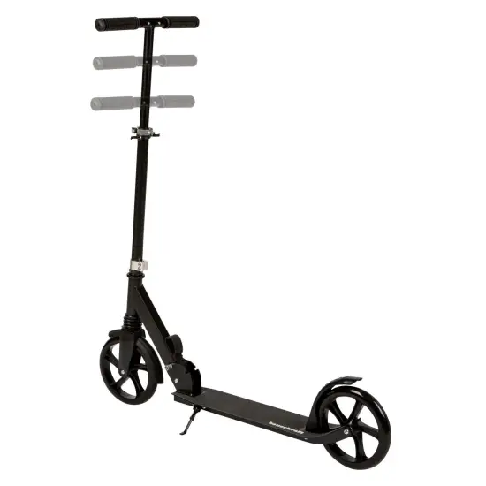 Sulankstomas juodas miesto paspirtukas 95–105 cm
