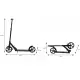 Sulankstomas juodas miesto paspirtukas 95–105 cm