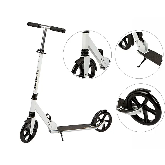Sulankstomas baltas miesto paspirtukas 95–105 cm