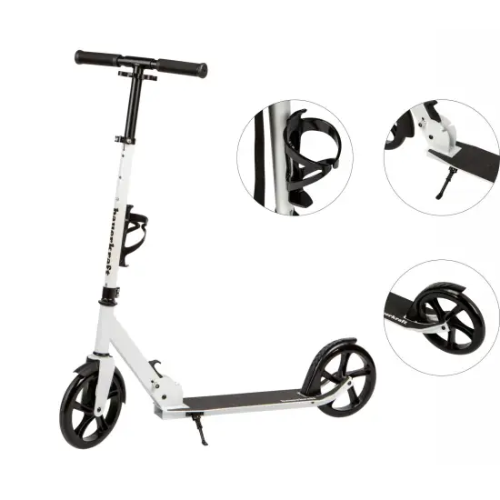 Sulankstomas baltas miesto paspirtukas 91–101 cm