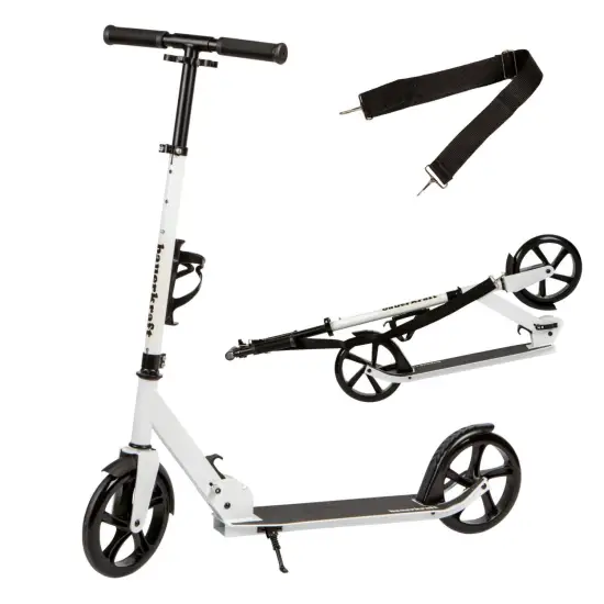 Sulankstomas baltas miesto paspirtukas 91–101 cm