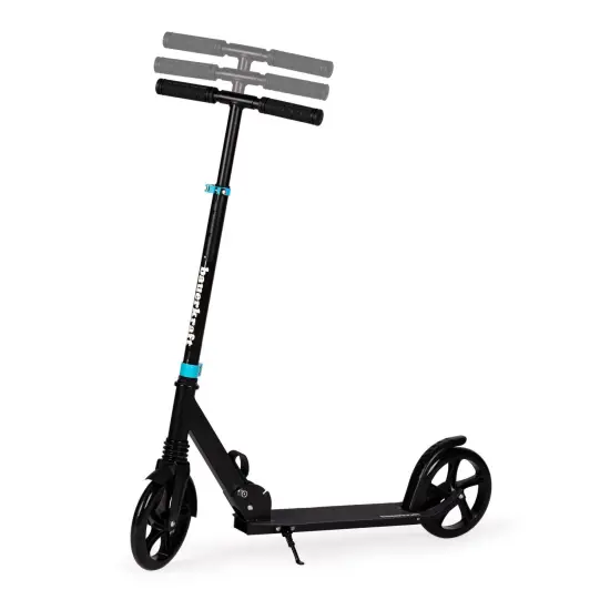 Sulankstomas juodas miesto paspirtukas 95–105 cm