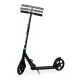 Sulankstomas juodas miesto paspirtukas 95–105 cm