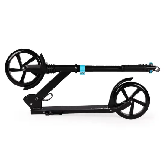 Sulankstomas juodas miesto paspirtukas 95–105 cm