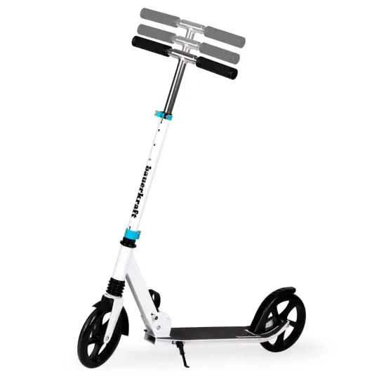 Sulankstomas baltas miesto paspirtukas 95–105 cm