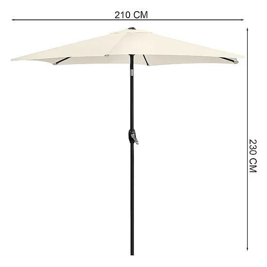 Sulankstomas smėlio spalvos skėtis 210 cm