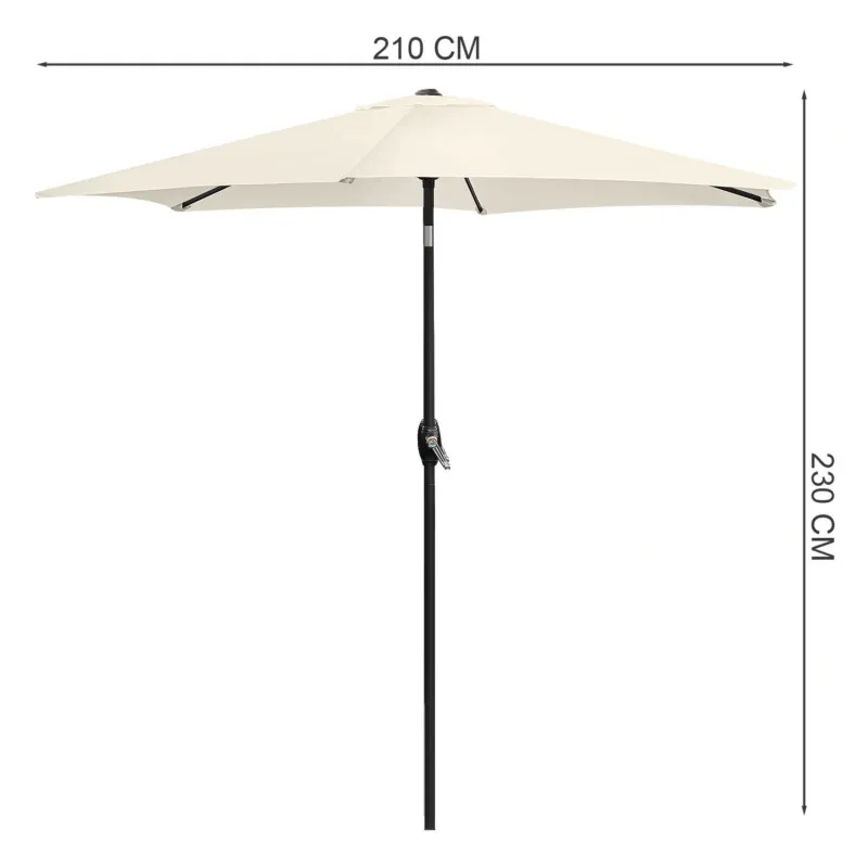 Sulankstomas smėlio spalvos skėtis 210 cm