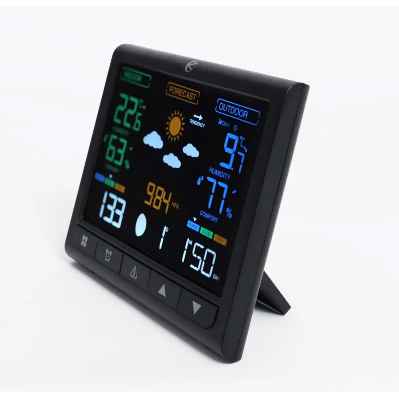 Belaidė meteorologinė stotelė su apšvietimu, lauko jutikliu, LCD ekranu Elektronika ir buitiniai prietaisai LONGWELL INDUSTRIAL LTD