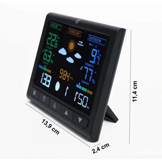 Belaidė meteorologinė stotelė su apšvietimu, lauko jutikliu, LCD ekranu Elektronika ir buitiniai prietaisai LONGWELL INDUSTRIAL LTD