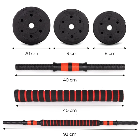 Reguliuojamų hantelių rinkinys 2 vnt. po 10 kg