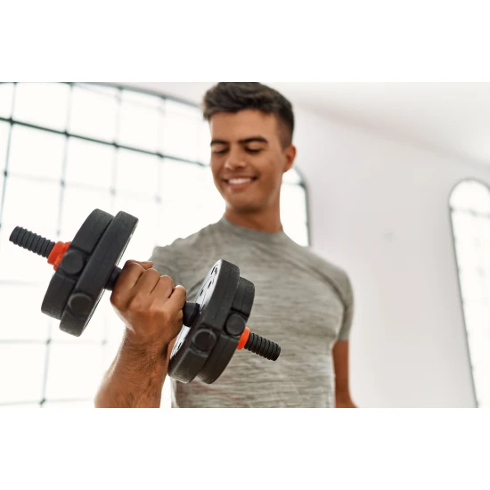 Adjustable Dumbbells 2x20 kg Barbell Set 40 kg Bar, MOVEPRO