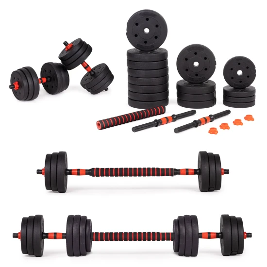 Adjustable Dumbbells 2x20 kg Barbell Set 40 kg Bar, MOVEPRO