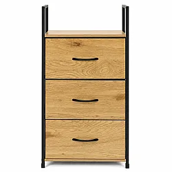 Spintelė su 3 medžiaginiais stalčiais ModernHome