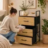 Spintelė su 3 medžiaginiais stalčiais ModernHome