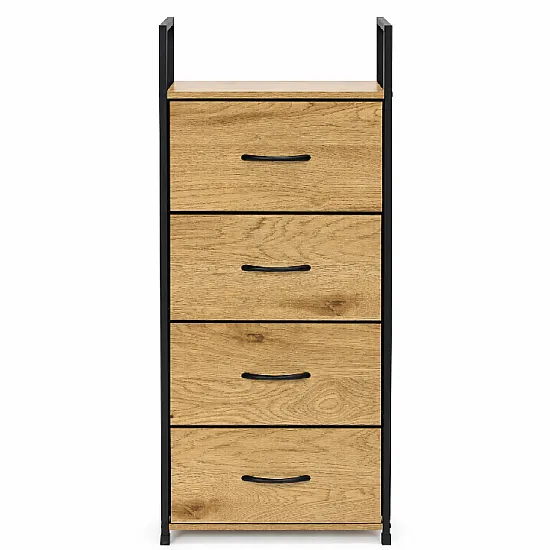 Spintelė su 4 medžiaginiais stalčiais ModernHome