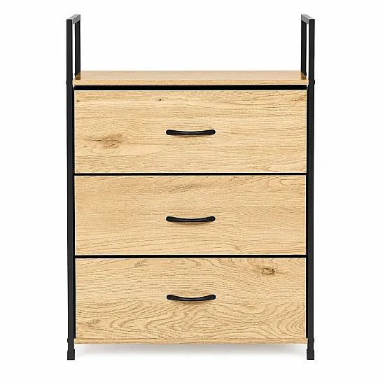 Pastatoma lentyna su 3 audinio stalčiais ModernHome