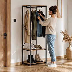Pastatoma pakaba su lentynomis drabužiams ir batams ModernHome