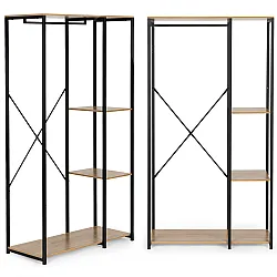 Pastatoma pakaba su lentynomis rusvos spalvos ModernHome