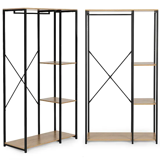 Pastatoma pakaba su lentynomis rusvos spalvos ModernHome