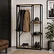 Pastatoma pakaba su lentynomis rusvos spalvos ModernHome