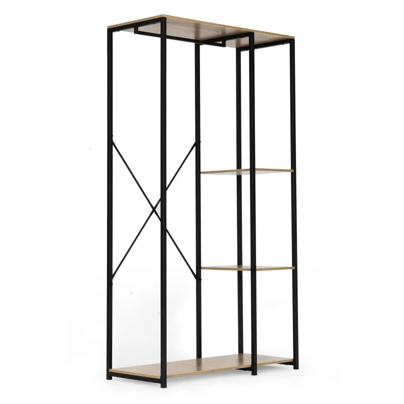 Pastatoma pakaba su lentynomis rusvos spalvos ModernHome