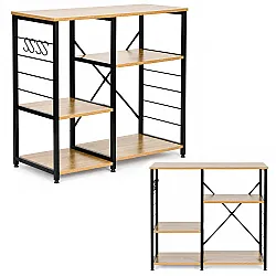 Virtuvės ir prieškambario lentyna 90cm su kabliukais ModernHome