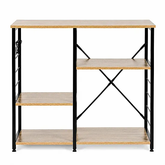 Virtuvės ir prieškambario lentyna 90cm su kabliukais ModernHome