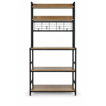 Коричневая кухонная полка с 6 полками ModernHome