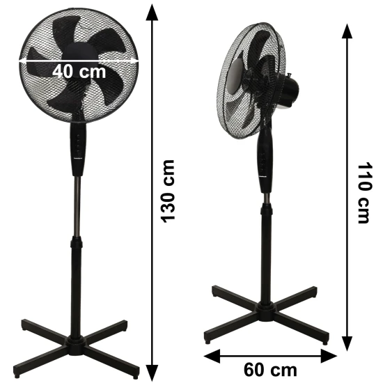 Juodas ventiliatorius, 45 W Elektronika ir buitiniai prietaisai LONGWELL INDUSTRIAL LTD