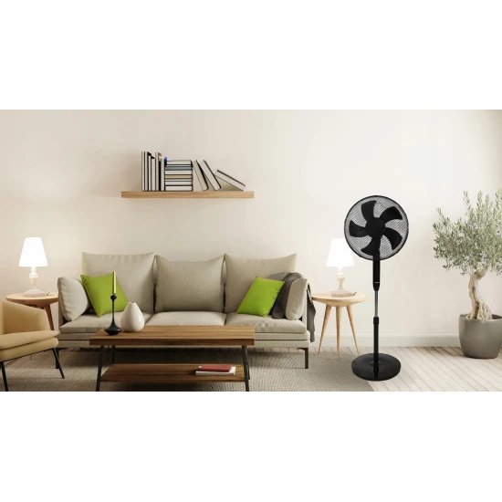 Juodas ventiliatorius 45 W su nuotolinio valdymo pultu Elektronika ir buitiniai prietaisai LONGWELL INDUSTRIAL LTD