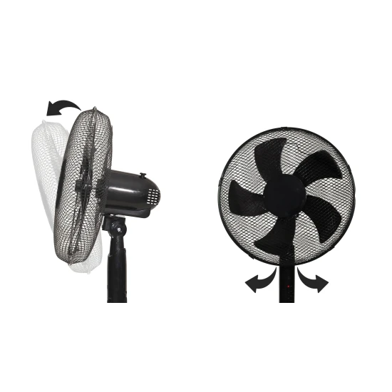 Juodas ventiliatorius 45 W su nuotolinio valdymo pultu Elektronika ir buitiniai prietaisai LONGWELL INDUSTRIAL LTD