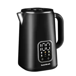 Elektrinis juodas virdulys 1,7 l, su temperatūros reguliavimo funkcija