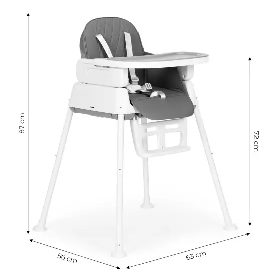 Sulankstoma pilka kūdikių kėdutė 3-in-1 ECOTOYS