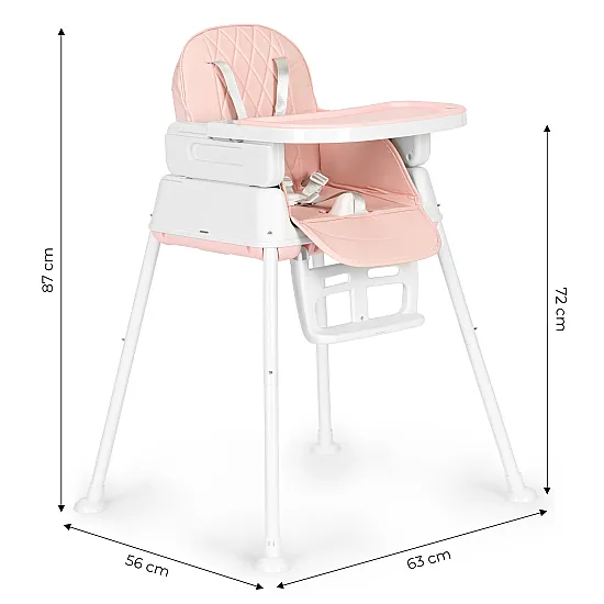 Sulankstoma rožinė kūdikių kėdutė 3-in-1 ECOTOYS