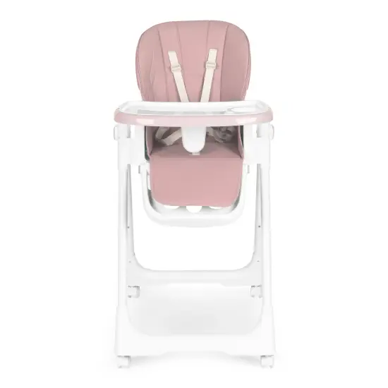 High Chair for Feeding Adjustable Height Eco Leather Straps Double Tray ECOTOYS