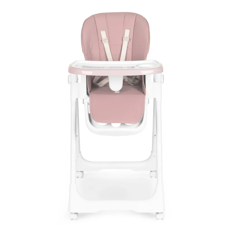 High Chair for Feeding Adjustable Height Eco Leather Straps Double Tray ECOTOYS