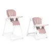 High Chair for Feeding Adjustable Height Eco Leather Straps Double Tray ECOTOYS