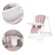 High Chair for Feeding Adjustable Height Eco Leather Straps Double Tray ECOTOYS