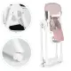 High Chair for Feeding Adjustable Height Eco Leather Straps Double Tray ECOTOYS