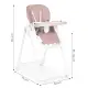 High Chair for Feeding Adjustable Height Eco Leather Straps Double Tray ECOTOYS
