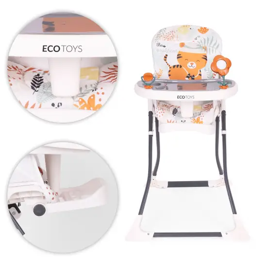Sulankstoma maitinimo kėdutė su žaislais ECOTOYS